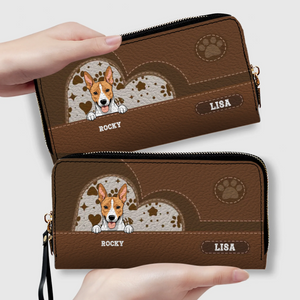 Personalized Long Leather Pet Wallet – Custom Dog & Cat Design - 89Prints