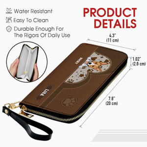 Personalized Long Leather Pet Wallet – Custom Dog & Cat Design - 89Prints