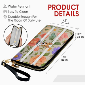 The Chic Floral Print Personalized Pet Wallet - Spring Custom Gift for Her - 89Prints