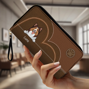 Vintage Style Custom Pet Wallet – Personalized Dog & Cat Art | 89Prints
