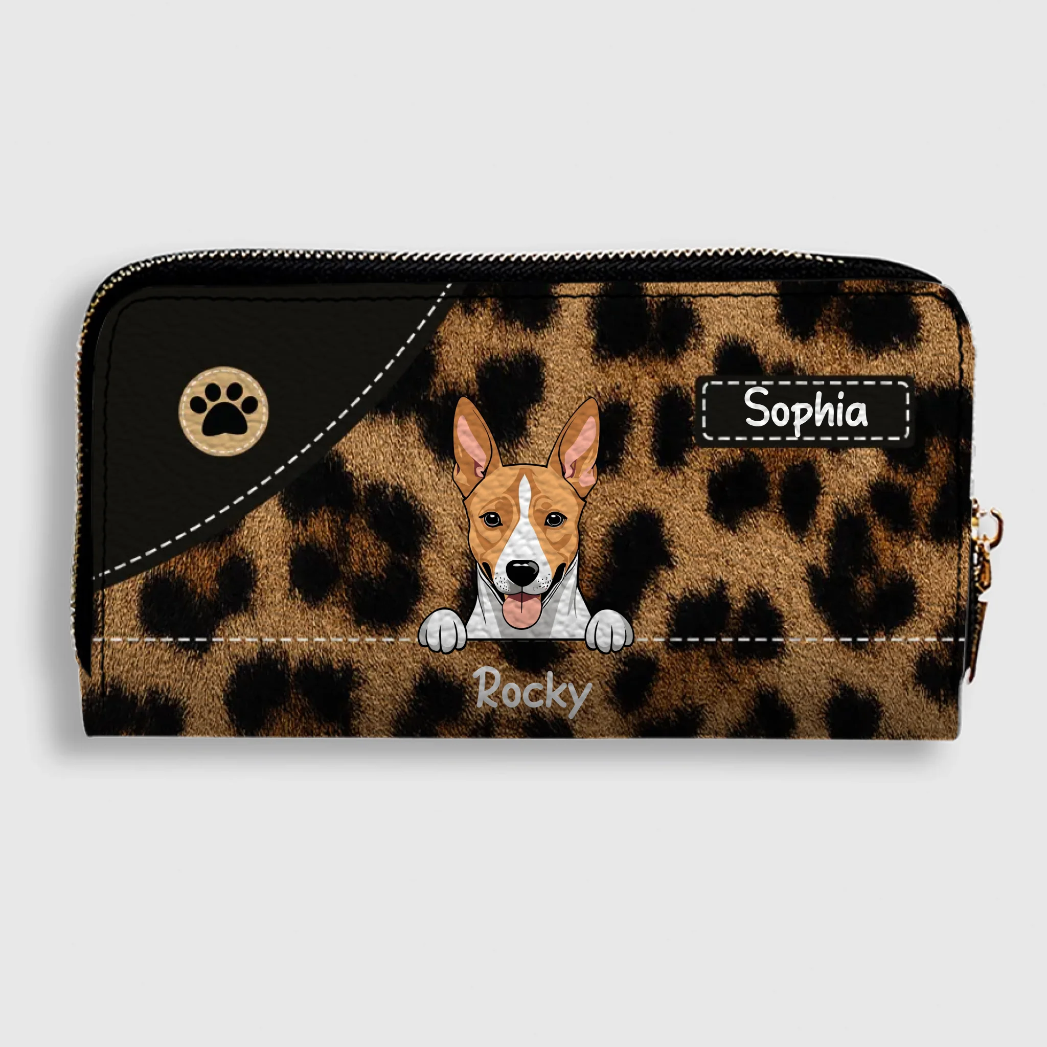 Leopard Print Wallet for Pet Lovers - Trendy Custom Artwork for Her - 89Prints