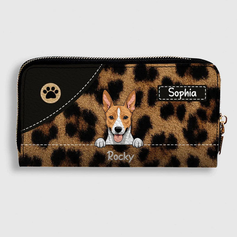 Leopard Print Wallet for Pet Lovers - Trendy Custom Artwork for Her - 89Prints