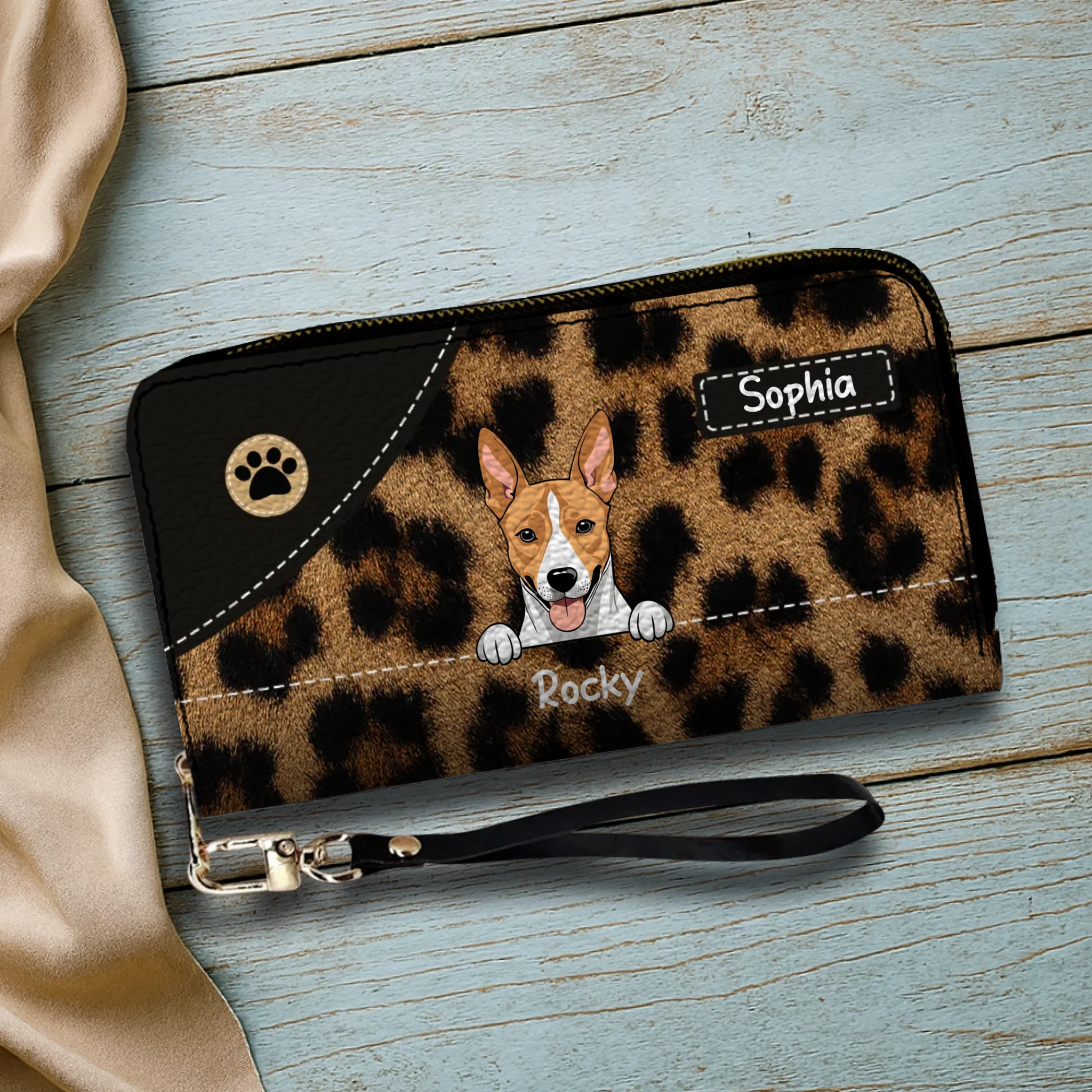 Leopard Print Wallet for Pet Lovers - Trendy Custom Artwork for Her - 89Prints