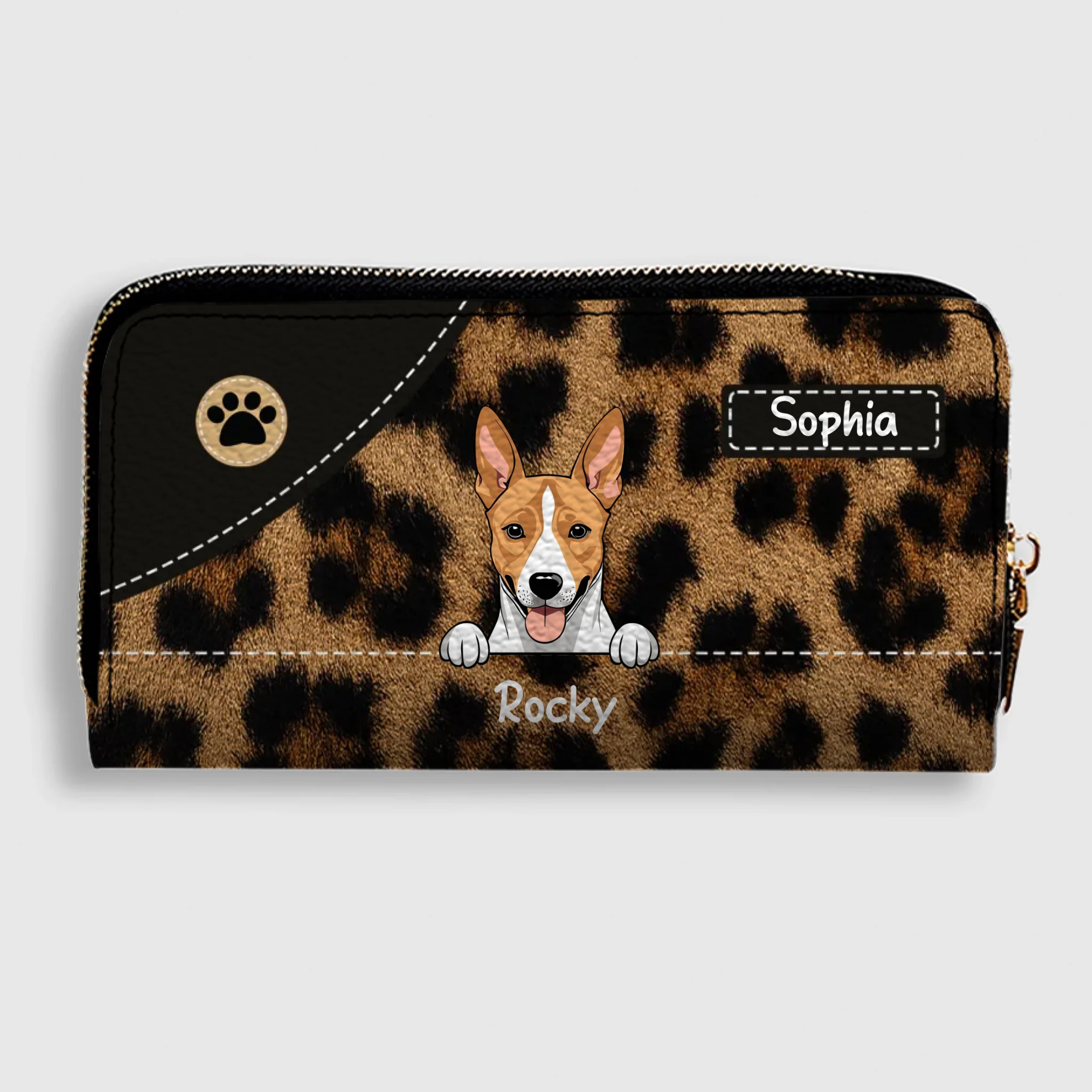 Leopard Print Wallet for Pet Lovers - Trendy Custom Artwork for Her - 89Prints