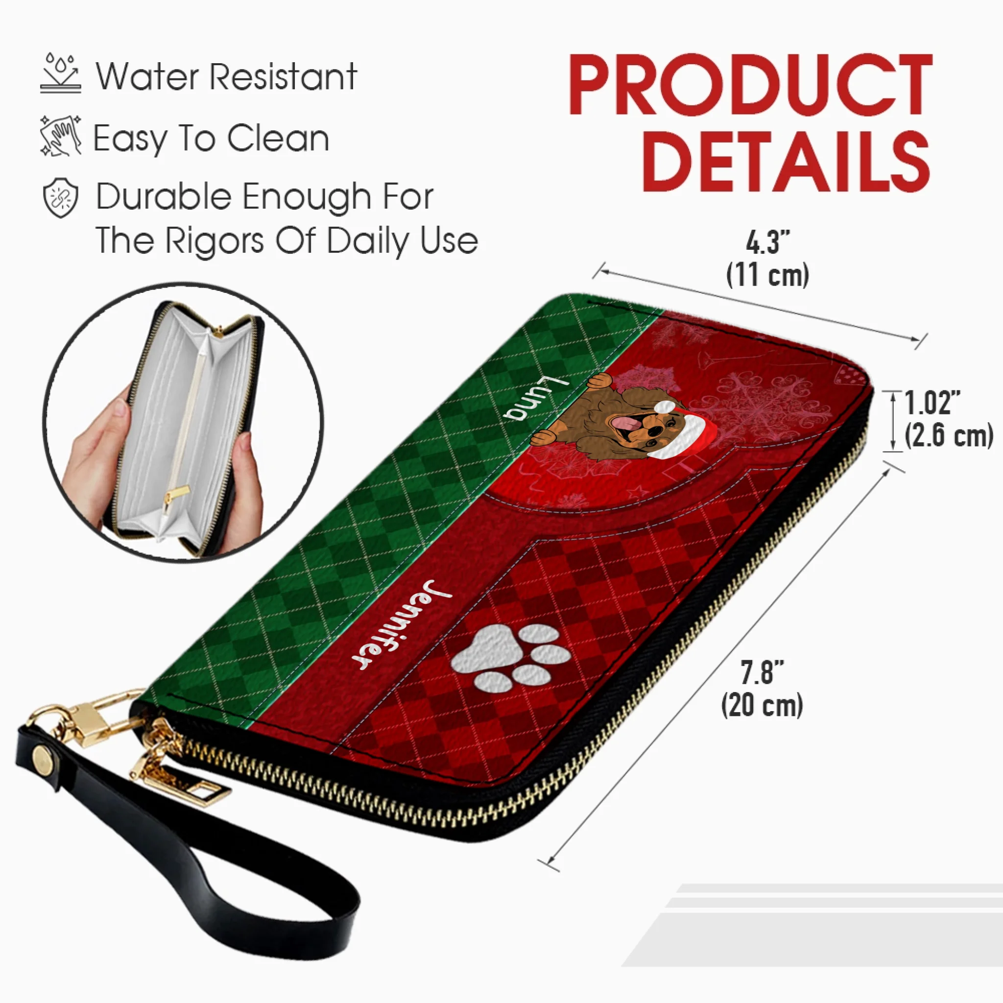 Personalized Leather Wallet – Christmas Gift for Pet Lovers | 89Prints