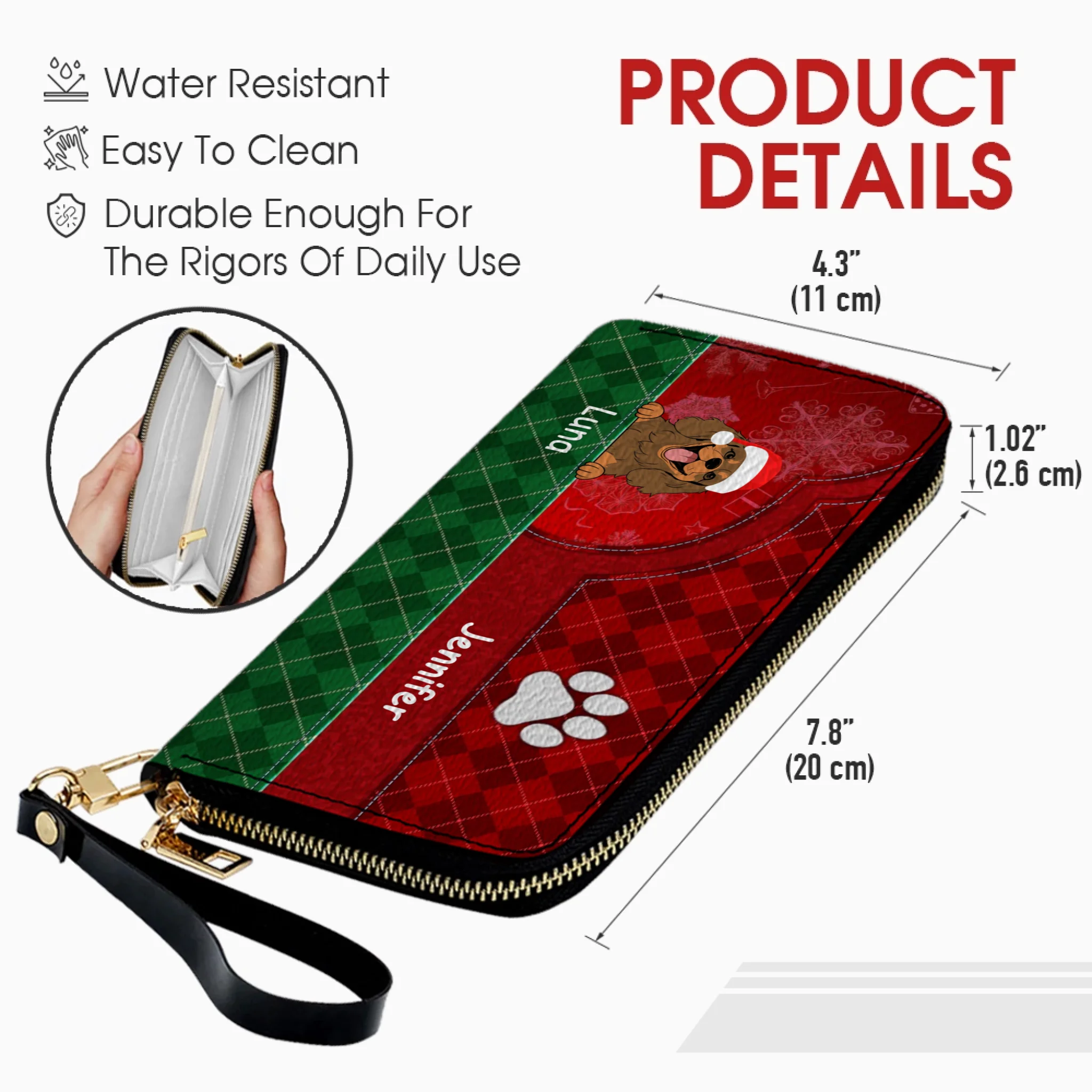 Personalized Leather Wallet – Christmas Gift for Pet Lovers | 89Prints