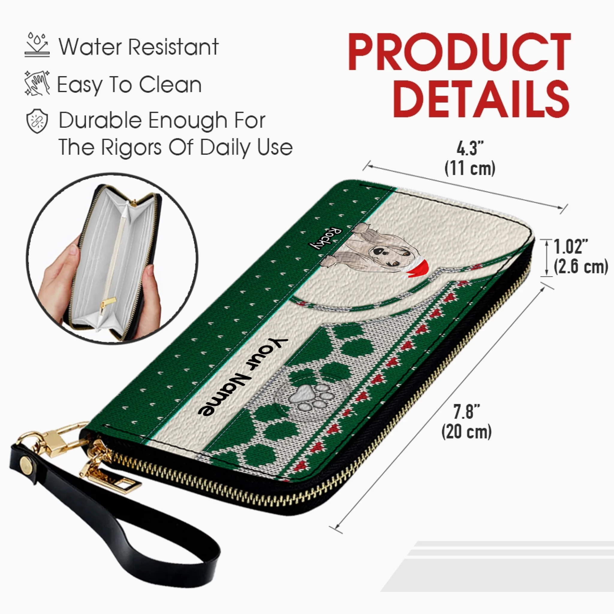 Holiday Surprise Leather Wallet – Custom Christmas Gift | 89Prints