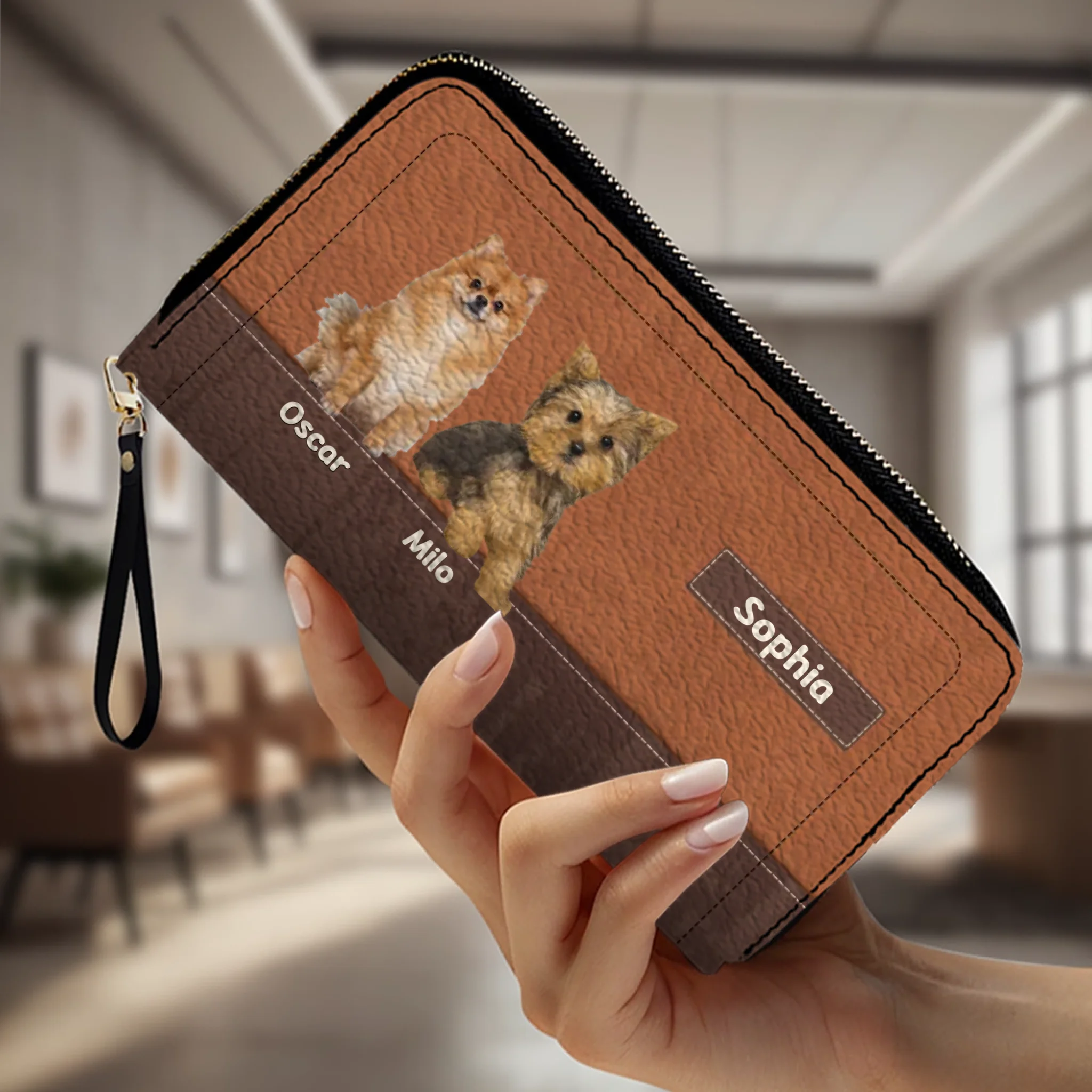Customized Dog Photo Wallet with Name - Unique Pet Lover Gift - 89Prints