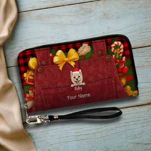 Warm Wishes Leather Wallet – Personalized Christmas Gift | 89Prints