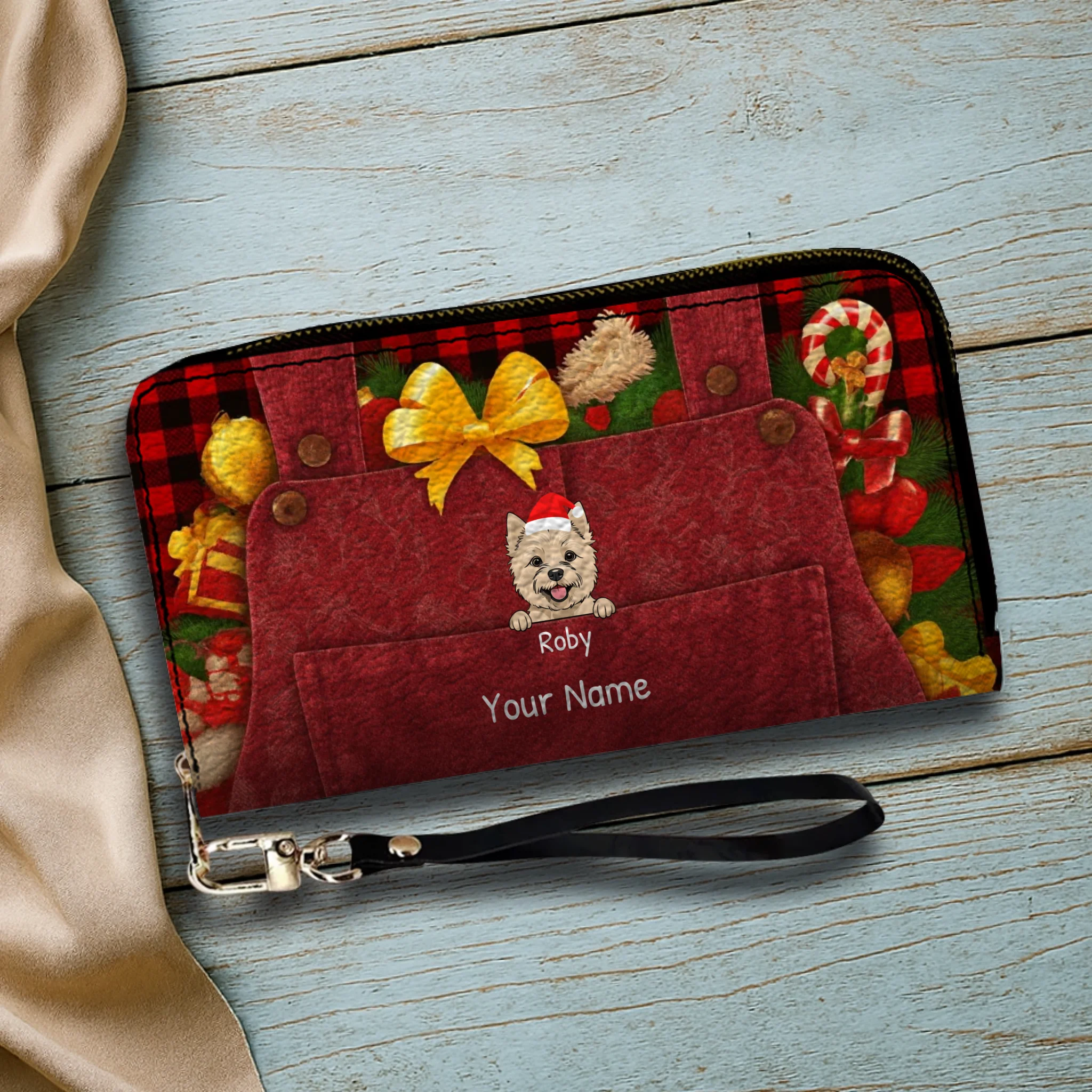 Warm Wishes Leather Wallet – Personalized Christmas Gift | 89Prints
