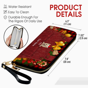 Warm Wishes Leather Wallet – Personalized Christmas Gift | 89Prints