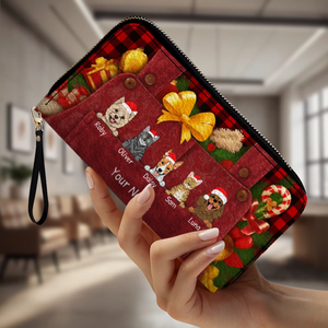 Warm Wishes Leather Wallet – Personalized Christmas Gift | 89Prints