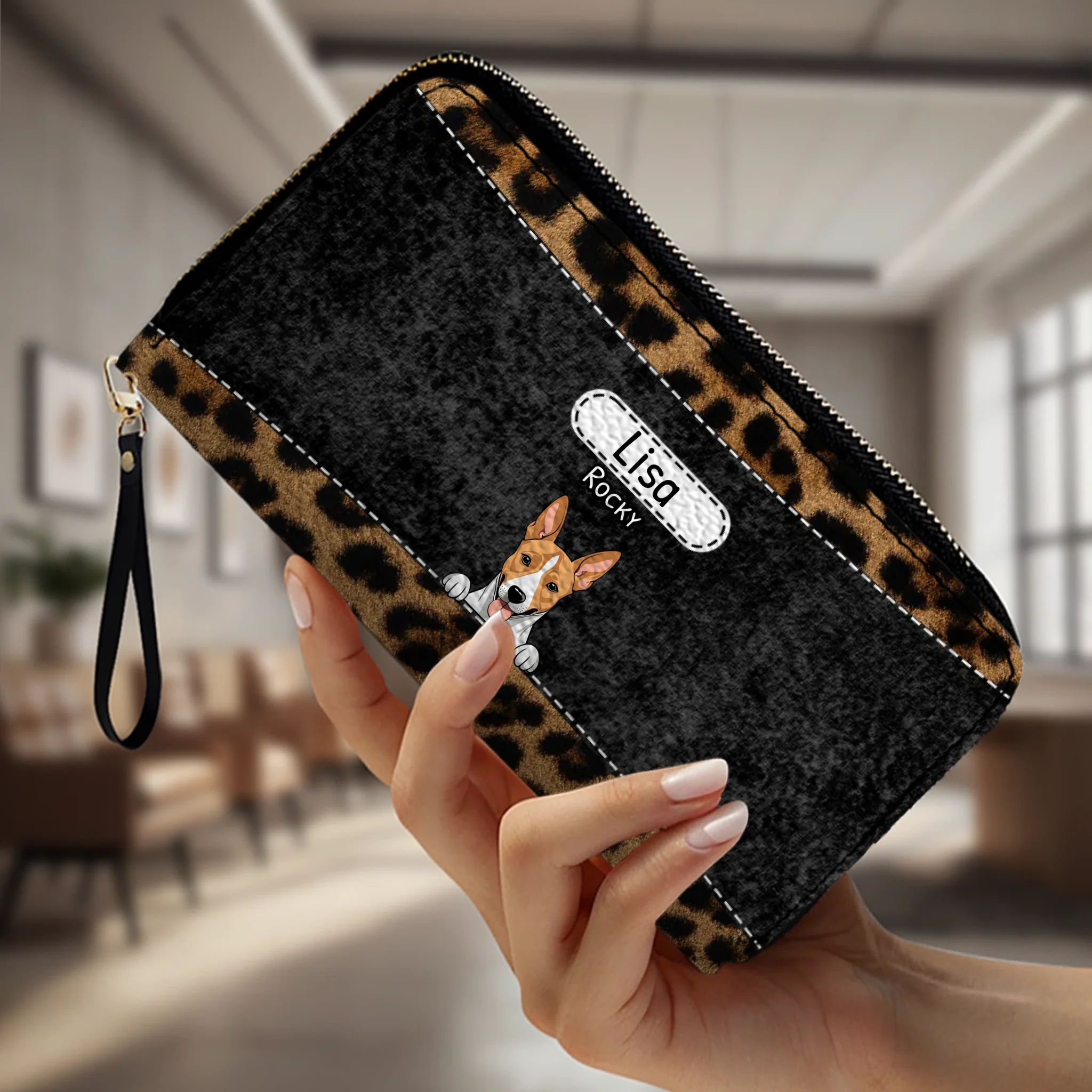Leopard Print Pet Wallet - Personalized Pet Wallet | 89Prints