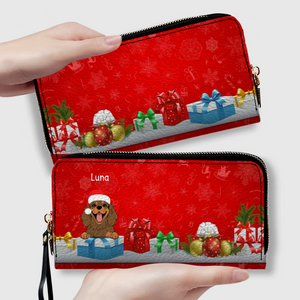 Festive Leather Wallet – Cute Personalized Christmas Gift for Pet Lovers | 89Prints