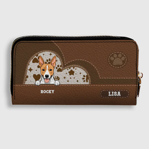 Personalized Long Leather Pet Wallet – Custom Dog & Cat Design - 89Prints