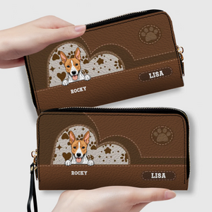 Personalized Long Leather Pet Wallet – Custom Dog & Cat Design - 89Prints