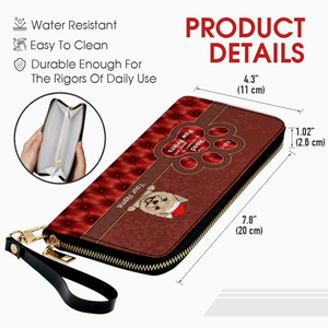 Pawprint Leather Wallet – Personalized Christmas Gift for Pet Lovers | 89Prints