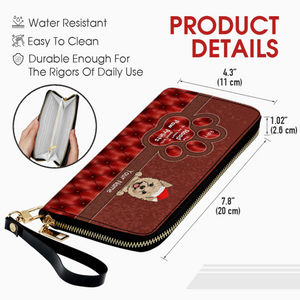 Pawprint Leather Wallet – Personalized Christmas Gift for Pet Lovers | 89Prints