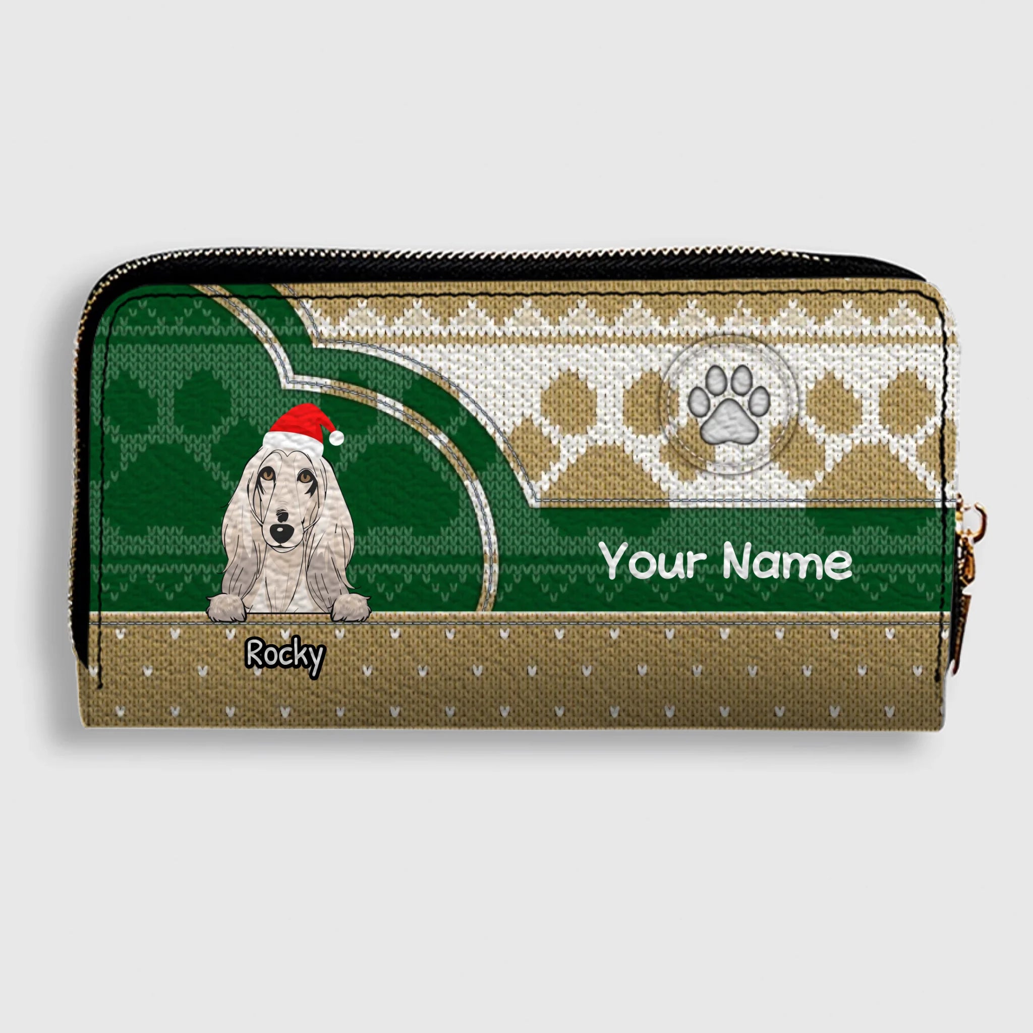 Paw & Heart Leather Wallet – Christmas Gift for Pet Lovers | 89Prints