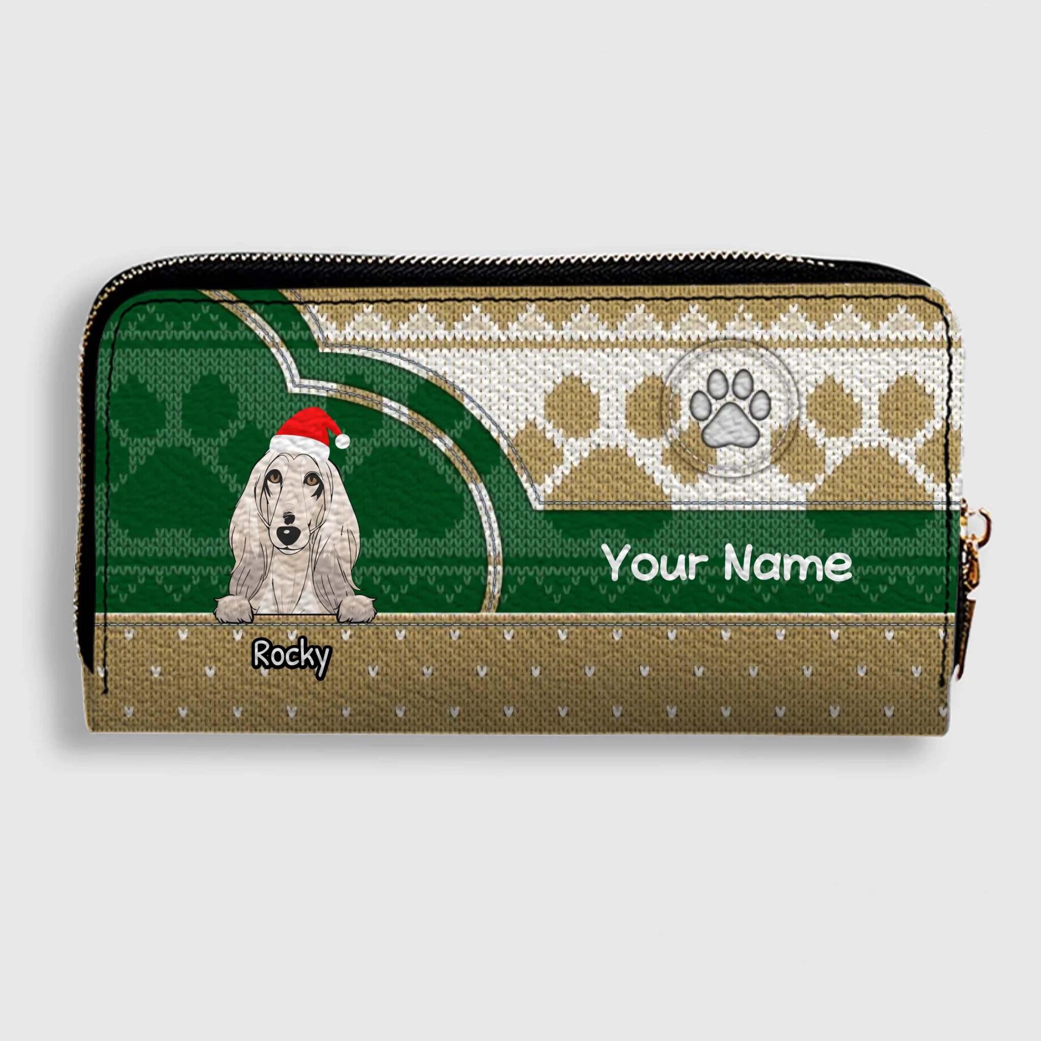 Paw & Heart Leather Wallet – Christmas Gift for Pet Lovers | 89Prints
