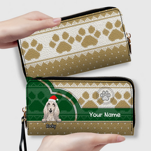 Paw & Heart Leather Wallet – Christmas Gift for Pet Lovers | 89Prints