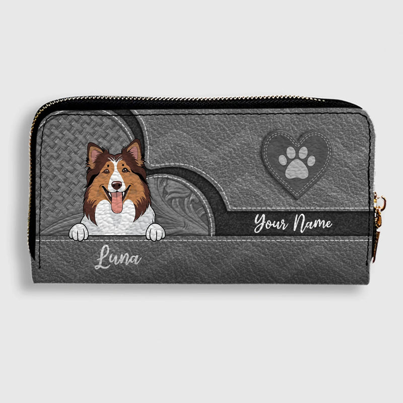 Personalized Pawprint Leather Wallets – Custom Gifts for Dog & Cat Owners | 89Prints
