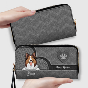Personalized Pawprint Leather Wallets – Custom Gifts for Dog & Cat Owners | 89Prints