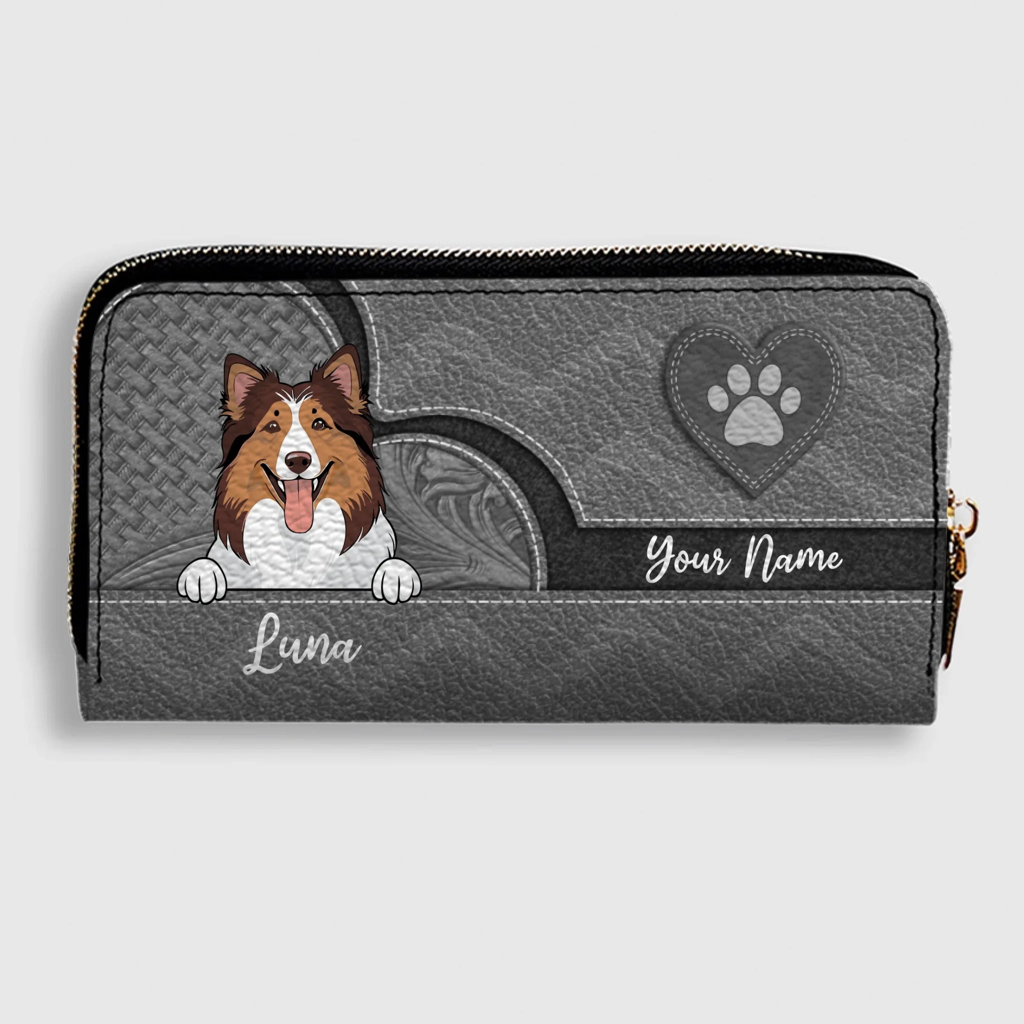 Personalized Pawprint Leather Wallets – Custom Gifts for Dog & Cat Owners | 89Prints