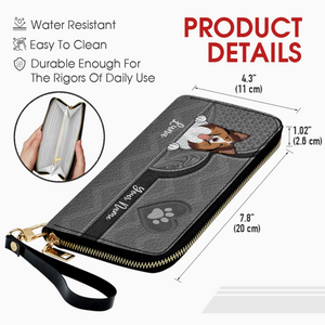 Personalized Pawprint Leather Wallets – Custom Gifts for Dog & Cat Owners | 89Prints