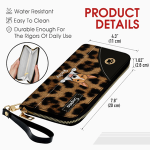 Leopard Print Wallet for Pet Lovers - Trendy Custom Artwork for Her - 89Prints
