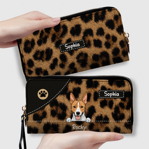 Leopard Print Wallet for Pet Lovers - Trendy Custom Artwork for Her - 89Prints