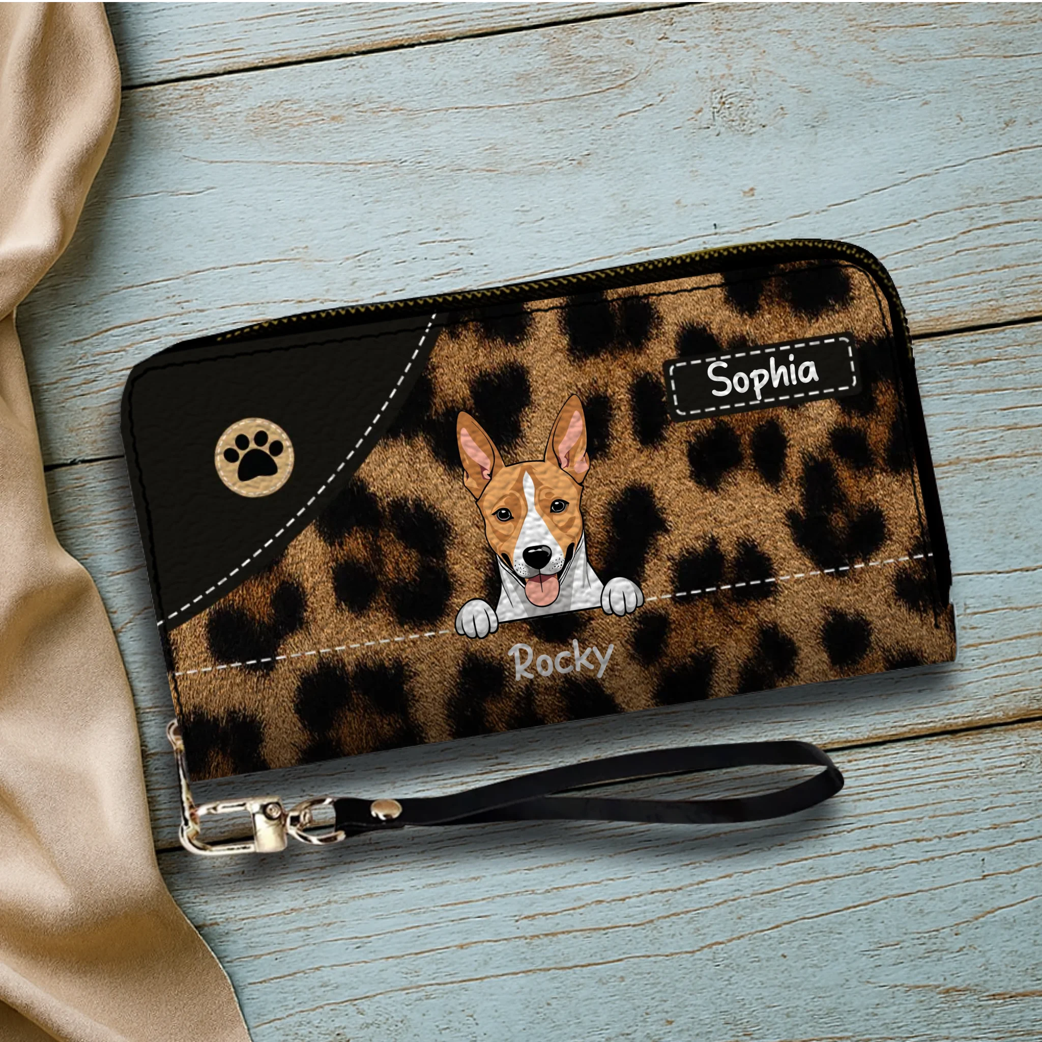 Leopard Print Wallet for Pet Lovers - Trendy Custom Artwork for Her - 89Prints