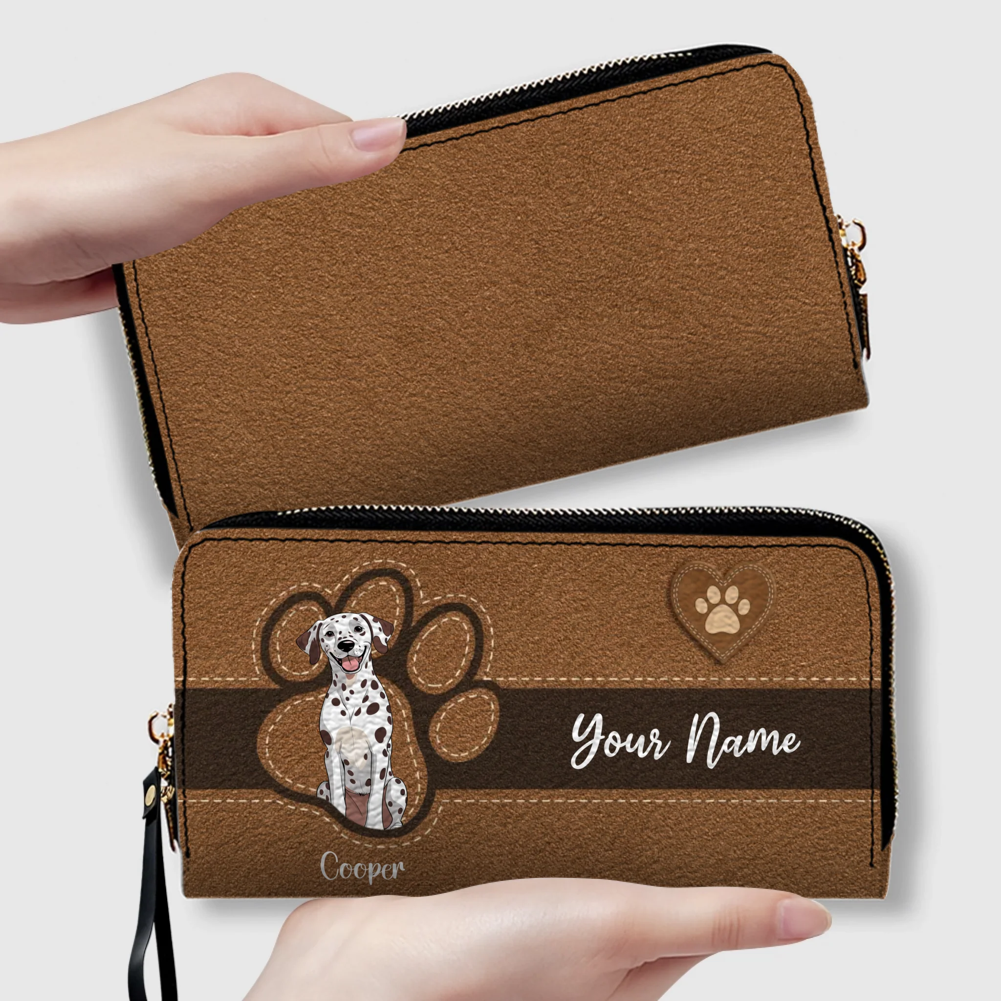 Custom Pawmark Leather Wallet – Personalized Gift | 89Prints