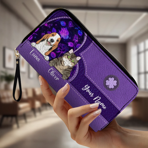 Vintage Floral Pattern Leather Wallet – Customized Gift | 89Prints