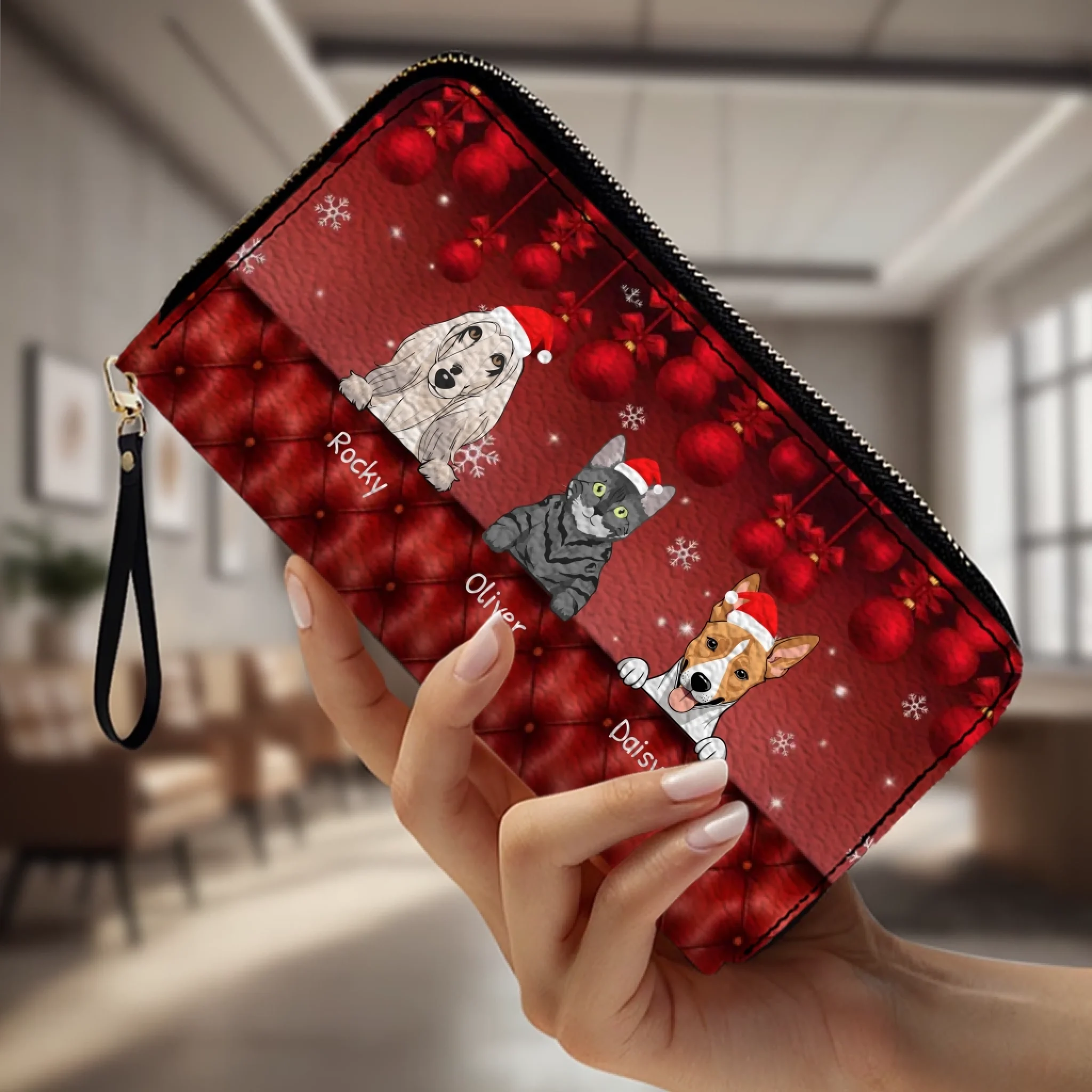 Ultimate Christmas Leather Wallet Gift – Personalized Wallet For Pet Lovers | 89Prints