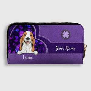 Vintage Floral Pattern Leather Wallet – Customized Gift | 89Prints