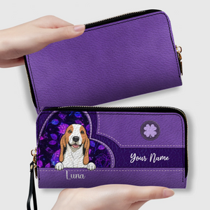 Vintage Floral Pattern Leather Wallet – Customized Gift | 89Prints