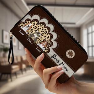 Custom Leather Wallet for Pet Moms or Dads – Personalized Gift - 89Prints