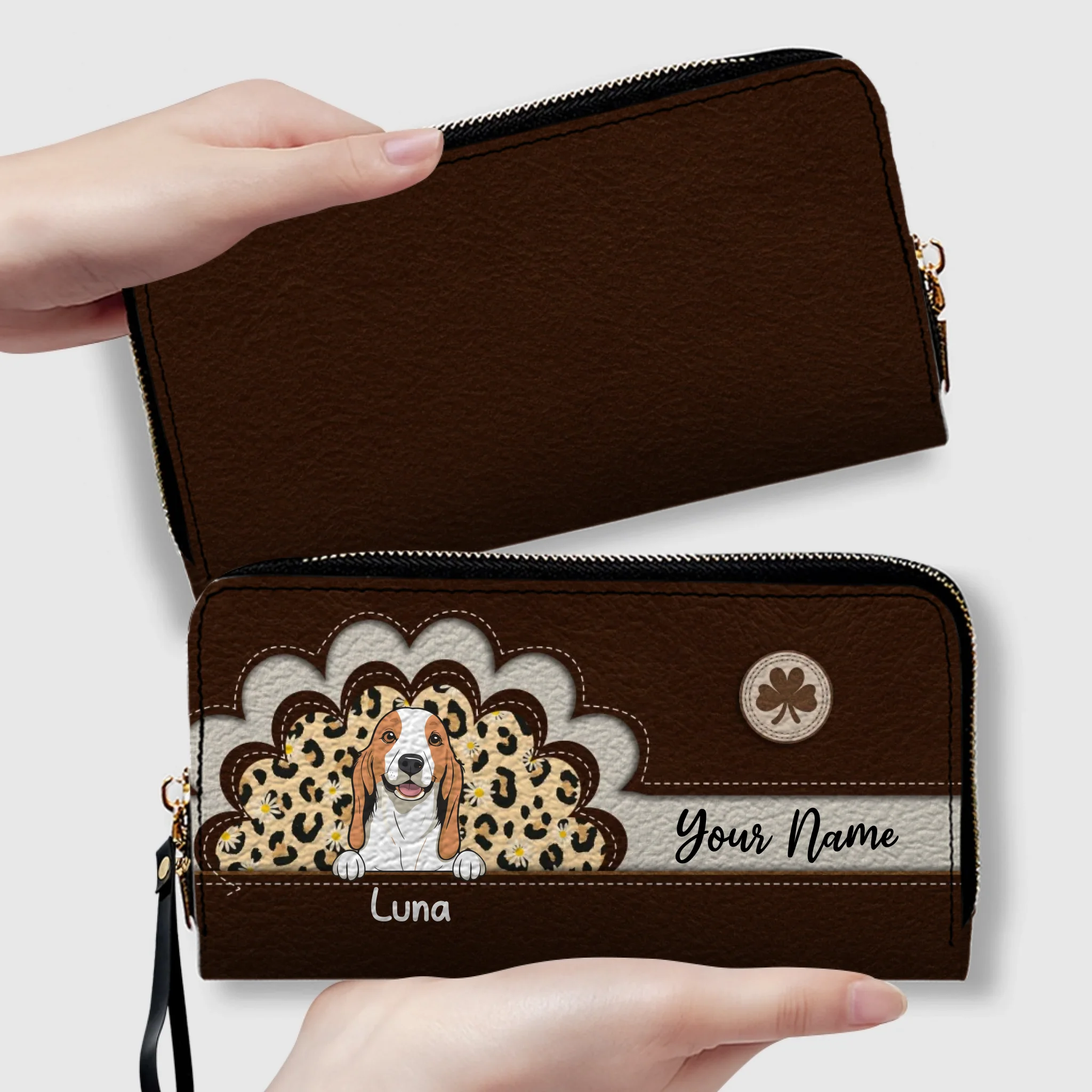 Custom Leather Wallet for Pet Moms or Dads – Personalized Gift - 89Prints