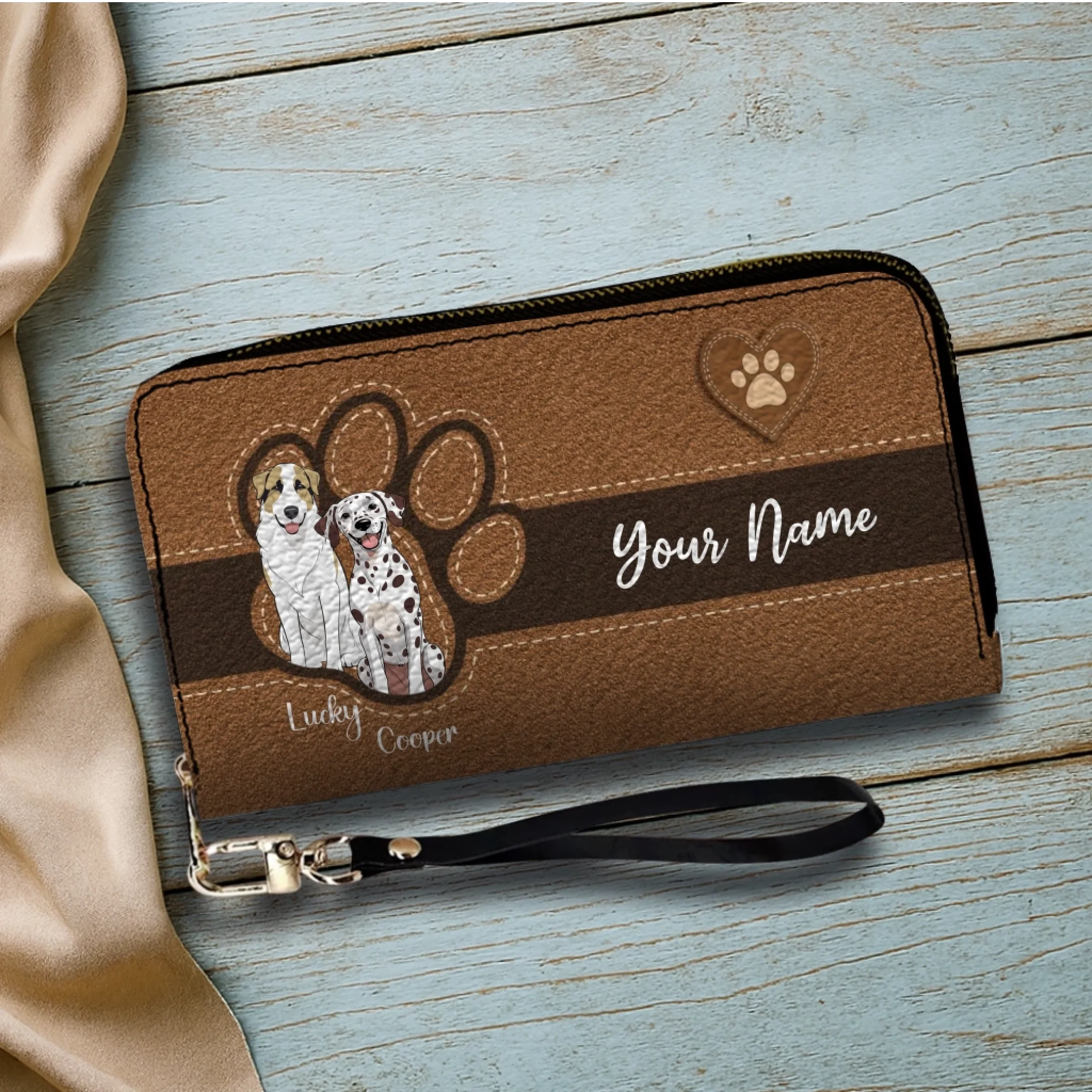 Custom Pawmark Leather Wallet – Personalized Gift | 89Prints