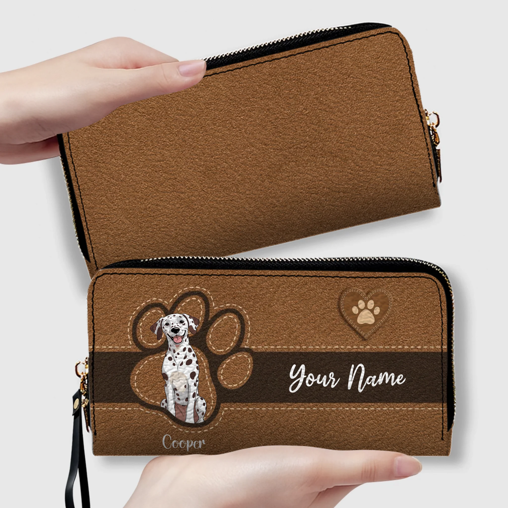 Custom Pawmark Leather Wallet – Personalized Gift | 89Prints