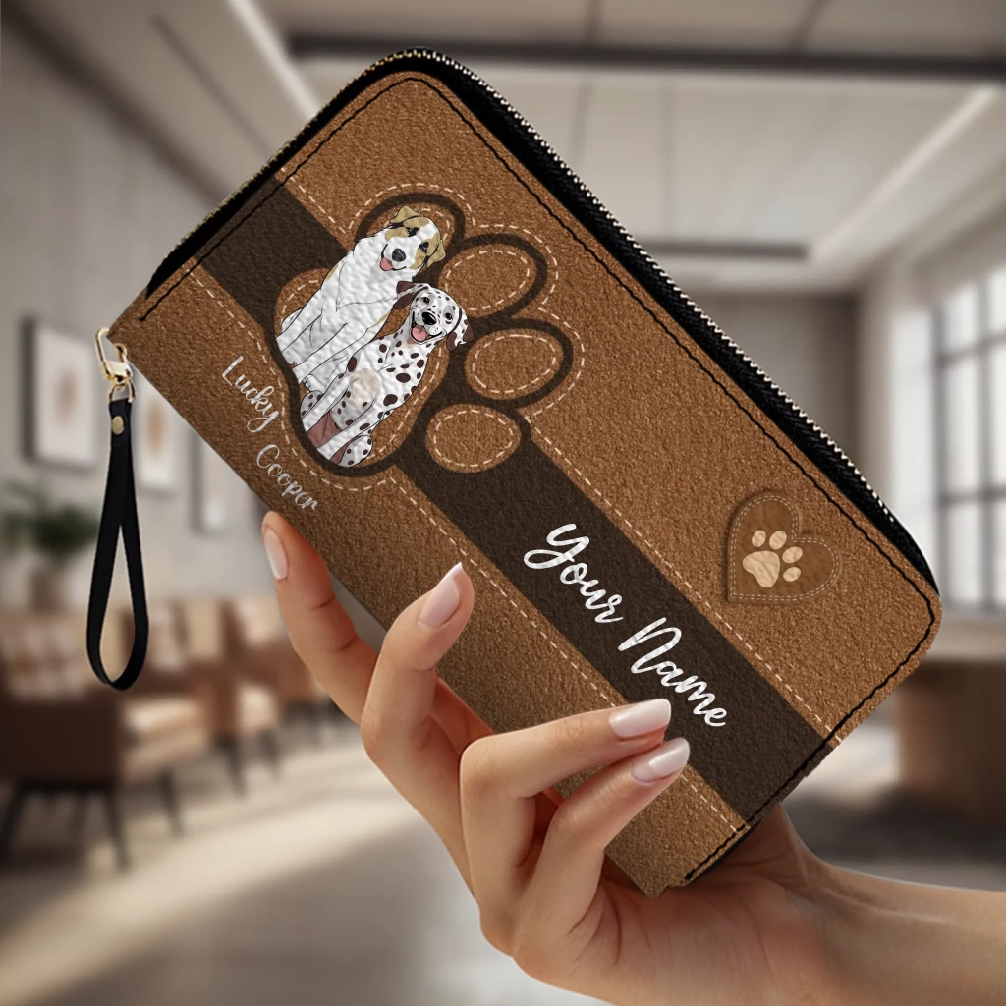 Custom Pawmark Leather Wallet – Personalized Gift | 89Prints