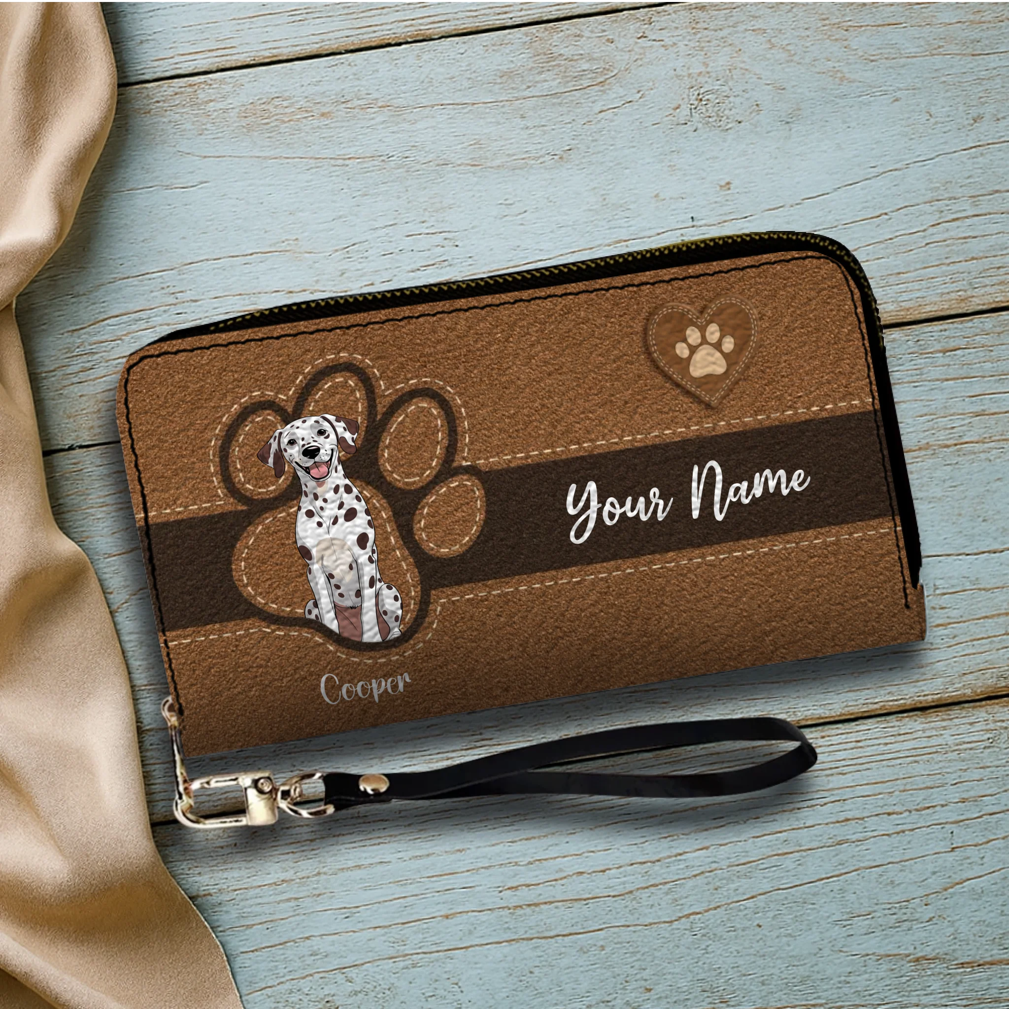 Custom Pawmark Leather Wallet – Personalized Gift | 89Prints