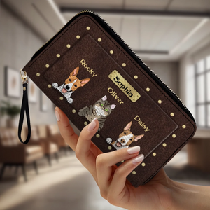 Luxury Personalized Leather Wallet for Pet Lovers – Stylish Gift - 89Prints