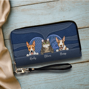 Minimalist Leather Wallet for Pet Lovers – Personalized Gift - 89Prints