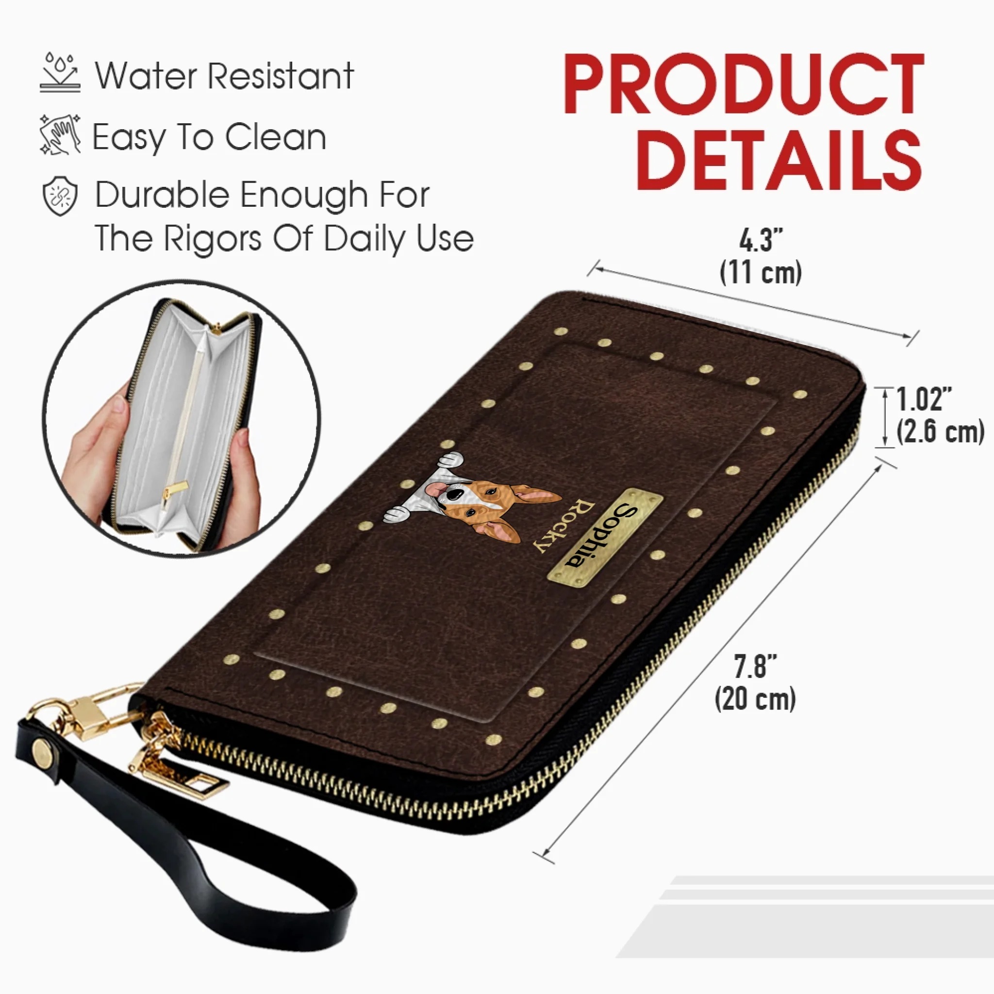 Luxury Personalized Leather Wallet for Pet Lovers – Stylish Gift - 89Prints