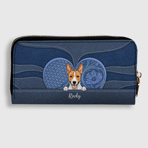 Minimalist Leather Wallet for Pet Lovers – Personalized Gift - 89Prints