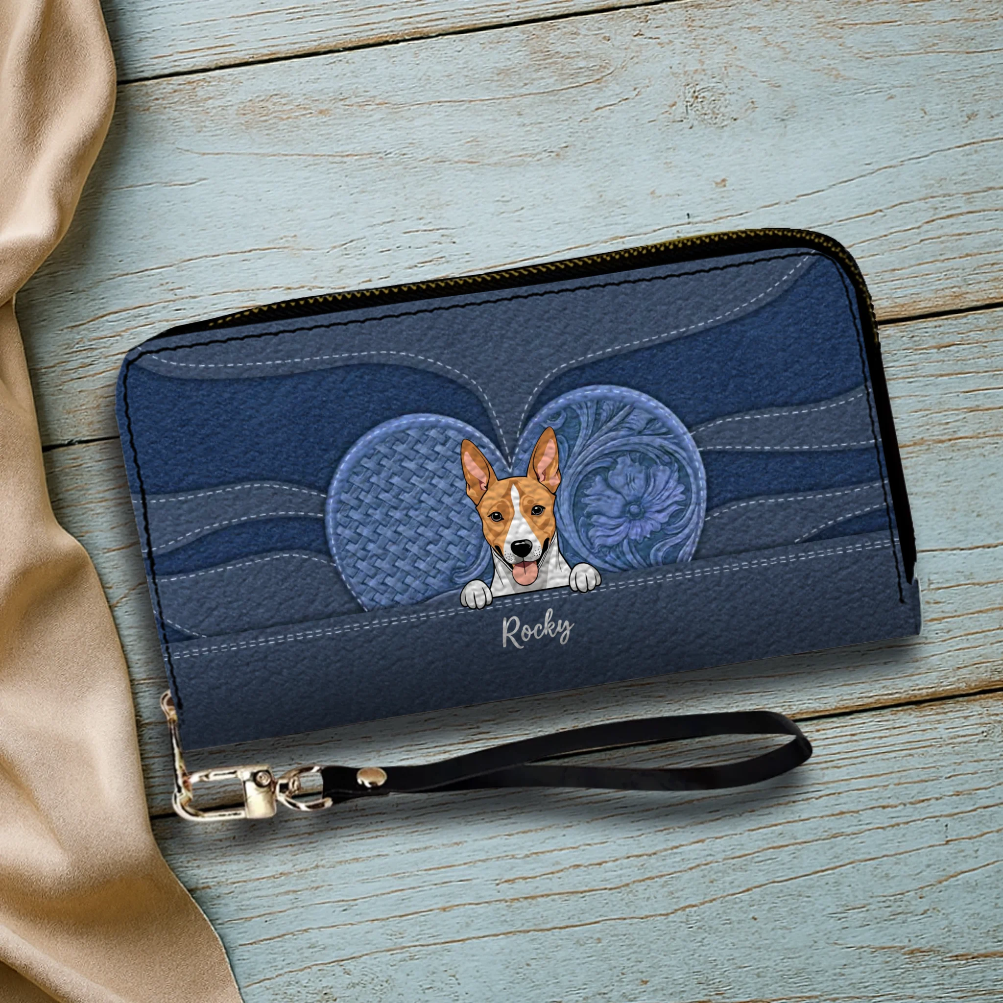 Minimalist Leather Wallet for Pet Lovers – Personalized Gift - 89Prints