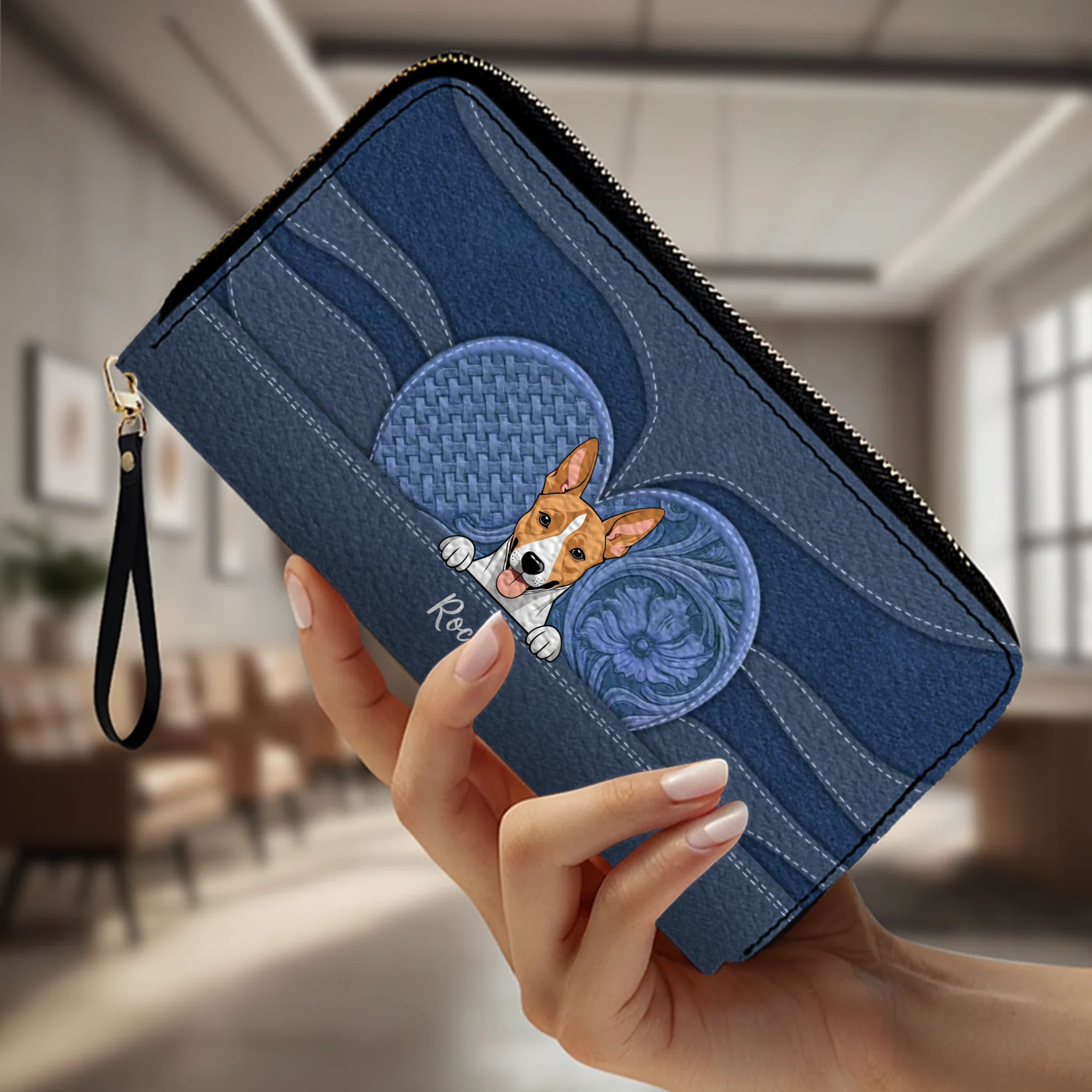 Minimalist Leather Wallet for Pet Lovers – Personalized Gift - 89Prints