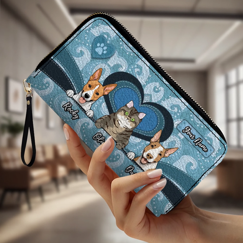 Customizable Leather Wallet for Pet Enthusiasts – Unique Gift - 89Prints